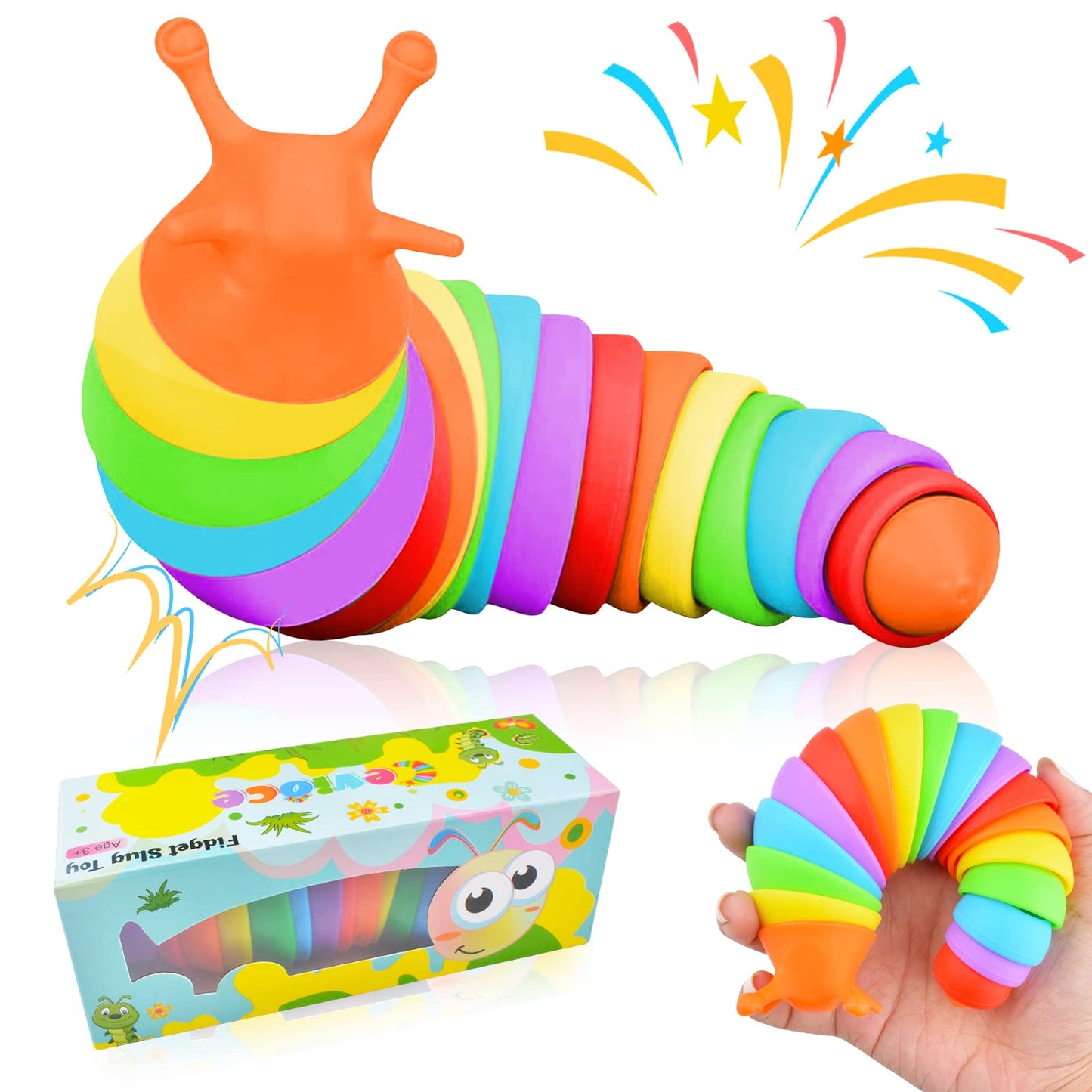 Cevioce Fidget Slug Toy – Sensory Slug Fidget for Kids & Adults | 1-Pc Cute Sensory Toy