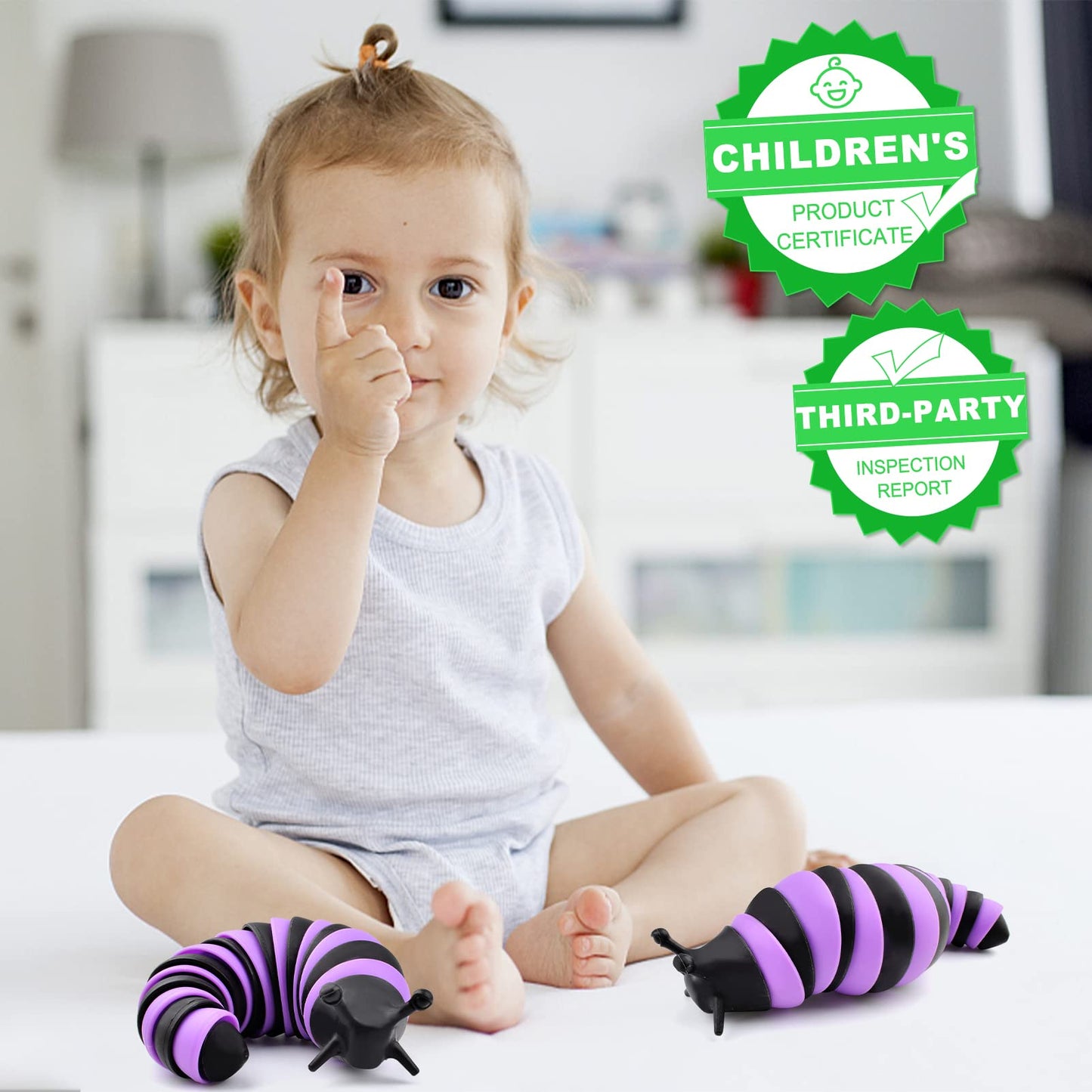 Cevioce Fidget Slug Toy – Sensory Slug for Kids & Adults (1 PC)
