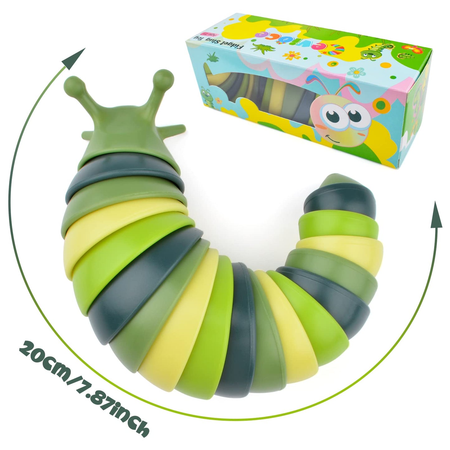 Cevioce Sensory Slug Fidget Toy | Portable Stress Relief for Adults & Kids