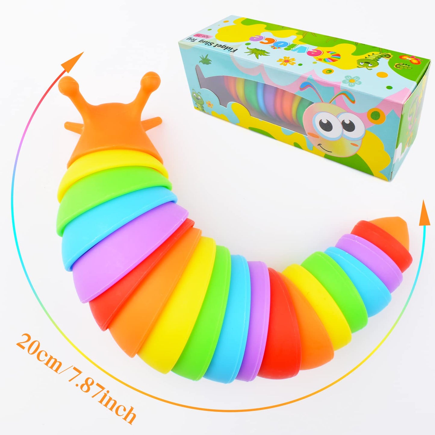 Cevioce Fidget Slug Toy – Sensory Slug Fidget for Kids & Adults | 1-Pc Cute Sensory Toy