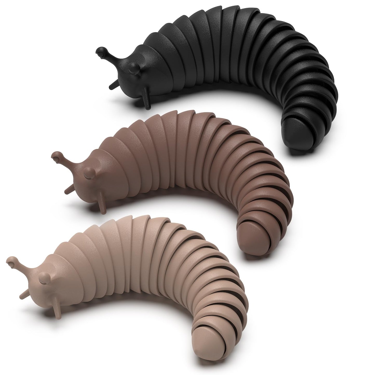 Cevioce Sensory Fidget Slug Toys – 3-Piece Desk Relief for All Ages