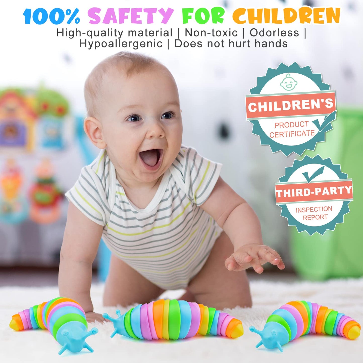 Cevioce Sensory Slug Fidget Toy – Calming 3D Slug for Kids & Adults
