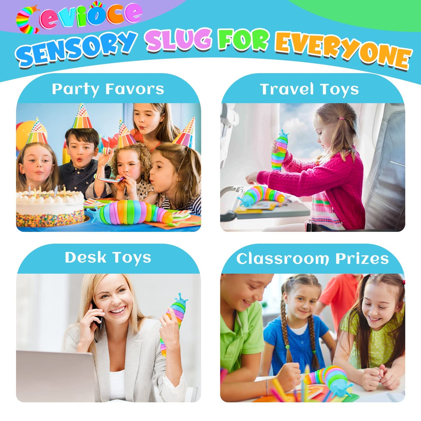 Cevioce Sensory Slug Fidget Toy – Calming 3D Slug for Kids & Adults
