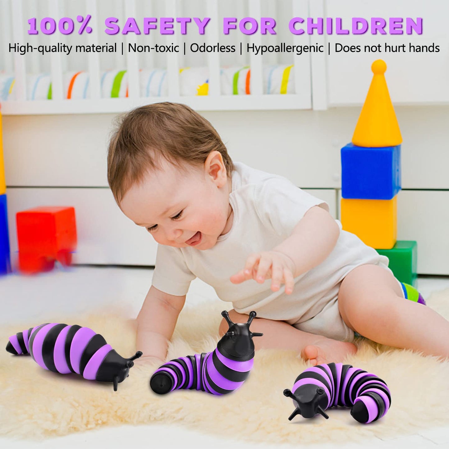 Cevioce Fidget Slug Toy – Sensory Slug for Kids & Adults (1 PC)