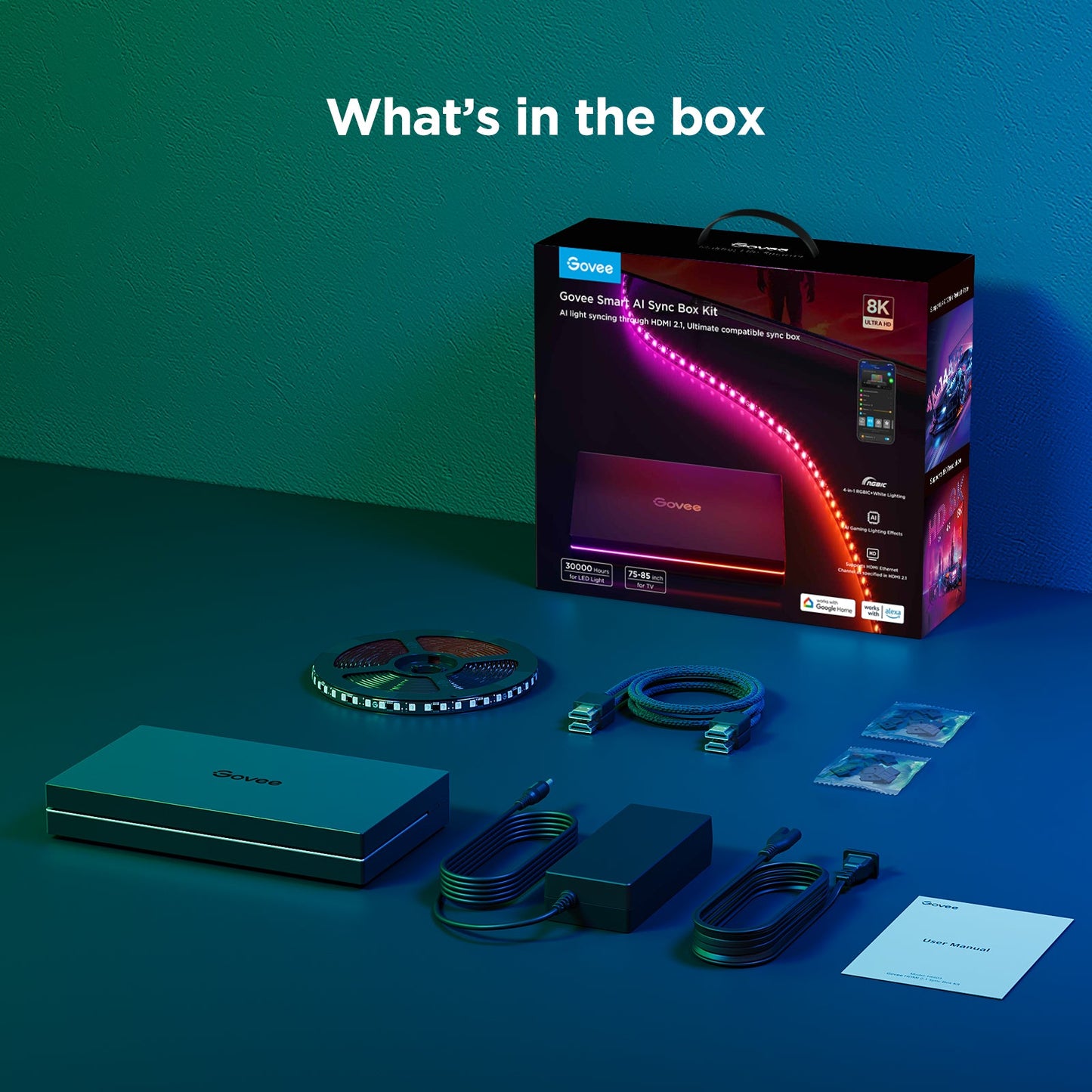 GOVEE AI SYNC BOX KIT 2 FOR TVS 55-65 IN