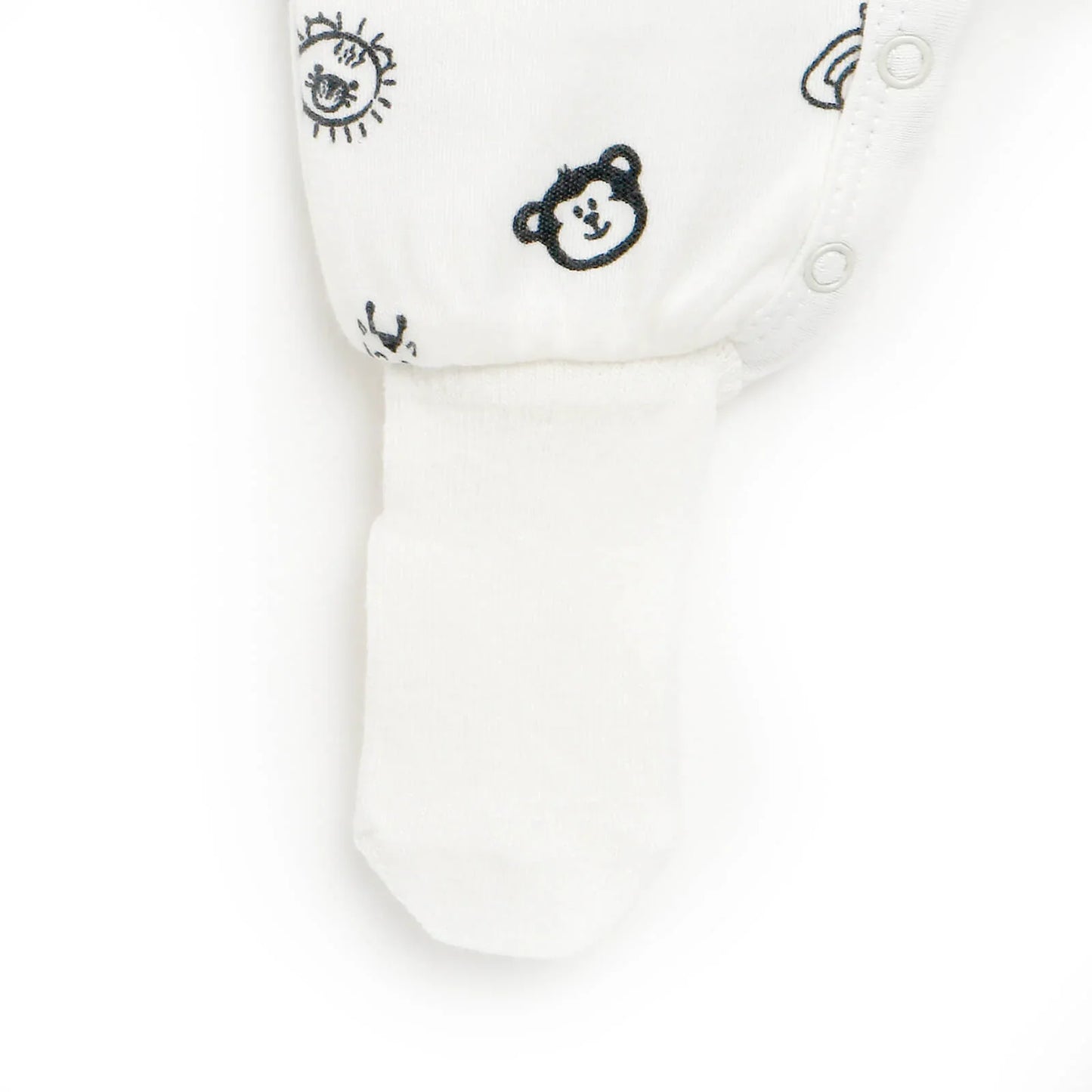 HelloBaby Newborn Baby Boy Footed Jumpsuit - White