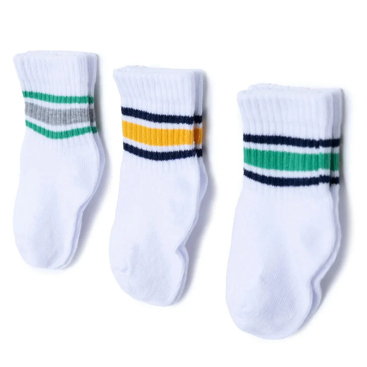 HelloBaby Striped 3 Pack Ankle Baby Socks (Newborn to 4-5 Years)