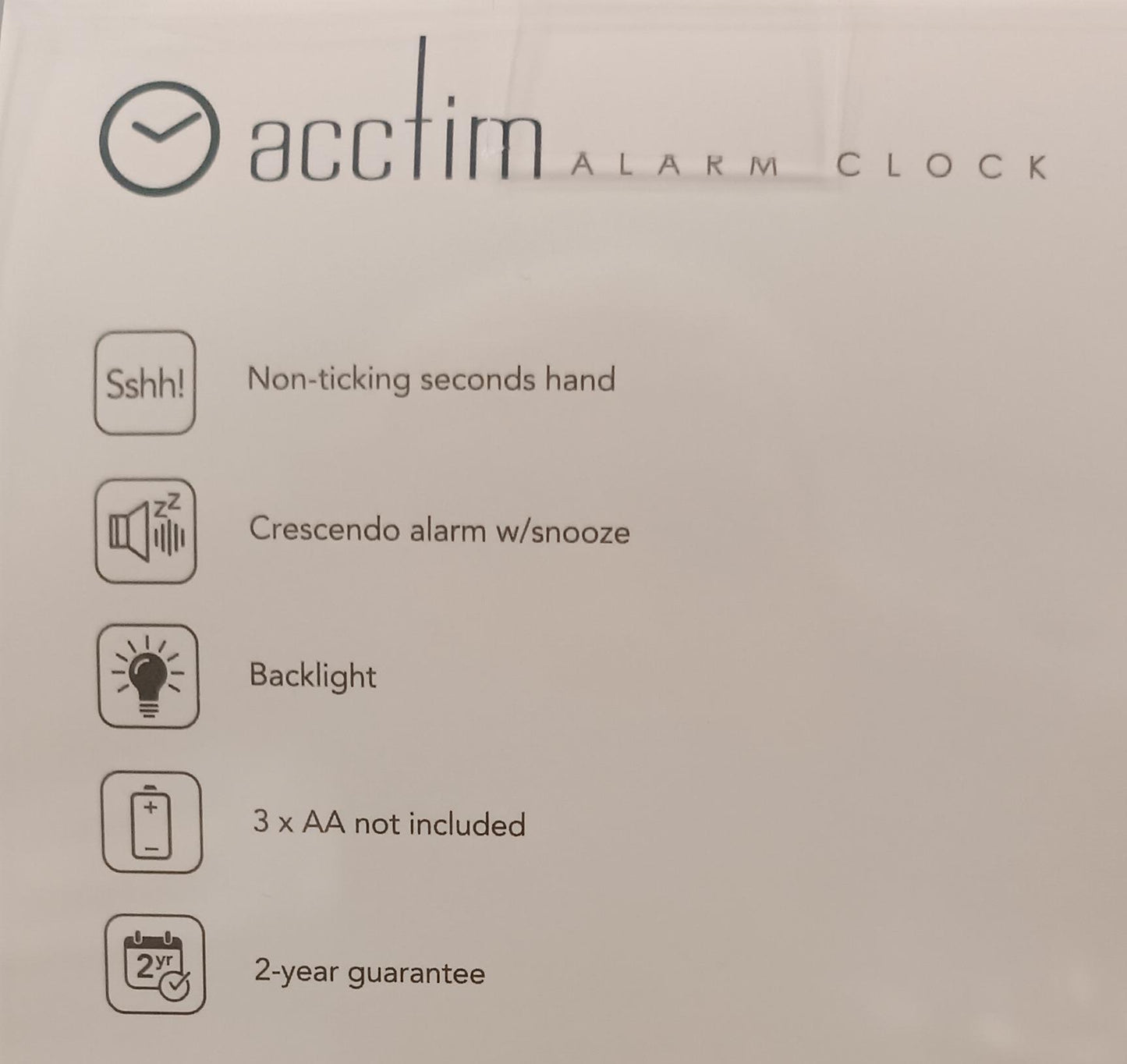 Acctim Micah Round Mid Sized Bedside Quartz Alarm Clock in Gold Plated - 16478