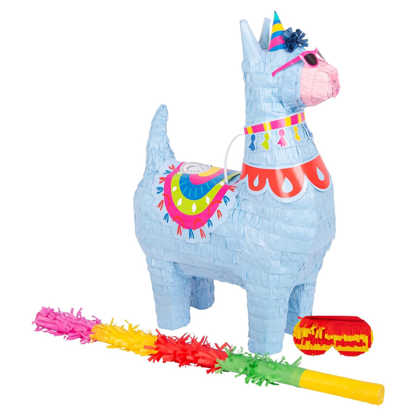 3pc Large Llama Pinata Set with Stick & Blindfold