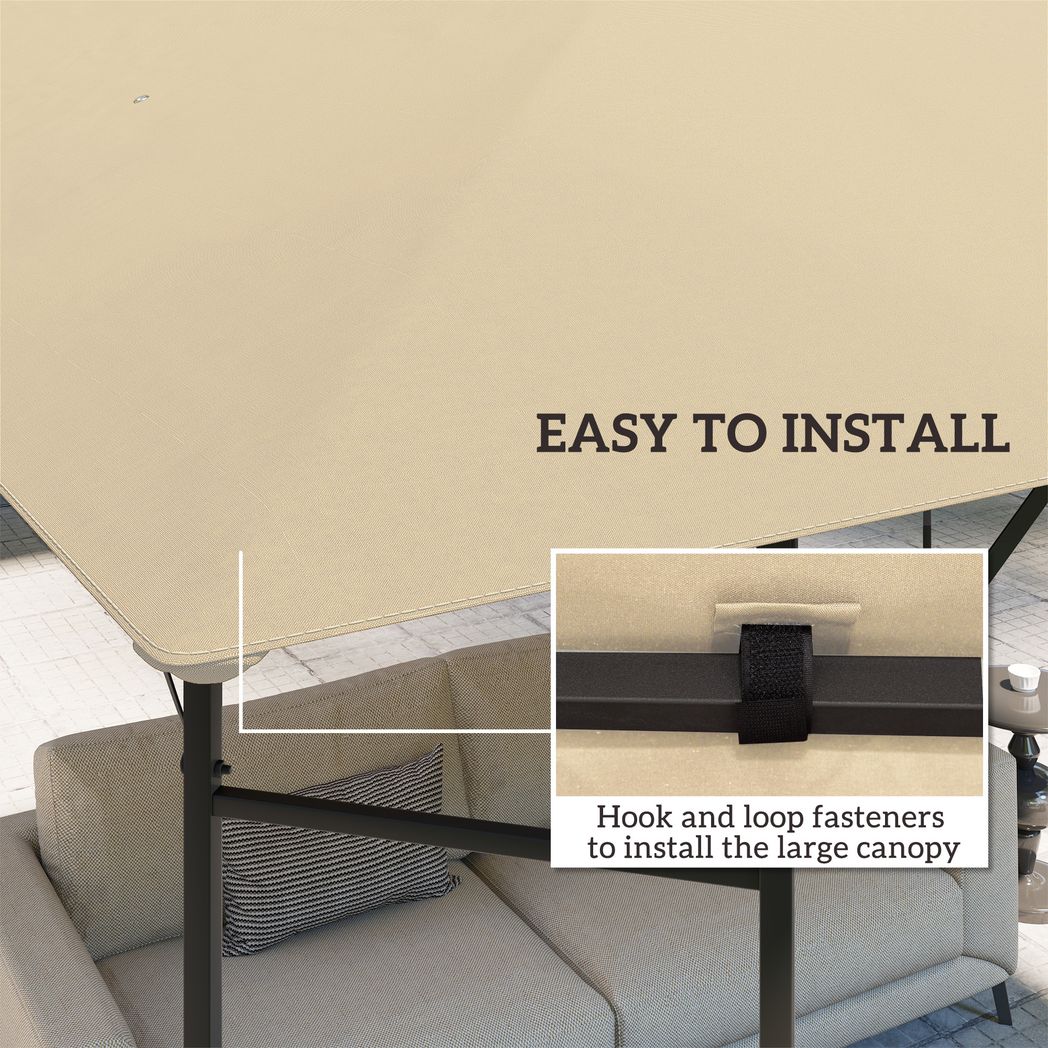 Outsunny 3 x 3(m) Gazebo Canopy Replacement Cover with Drain Holes