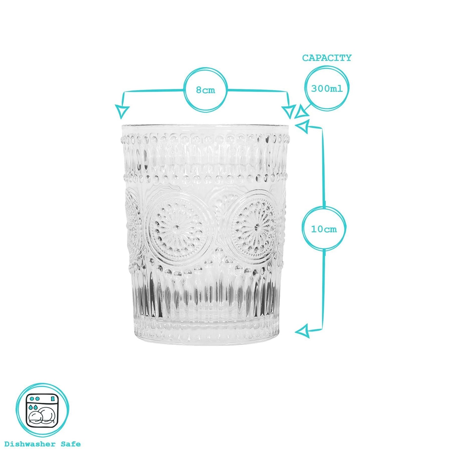 300ml Amore Glass Tumblers - Pack of 6
