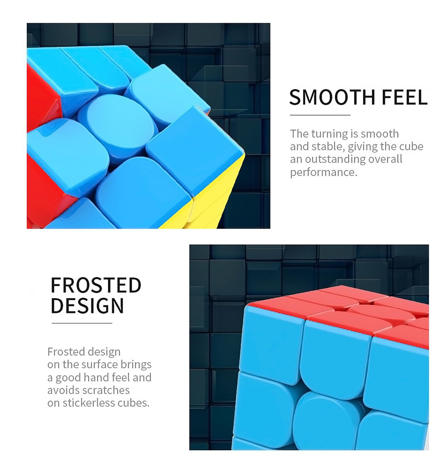CFMOUR Speed Cube 3x3x3 – Moyu Meilong 3C Stickerless, Fast Turning