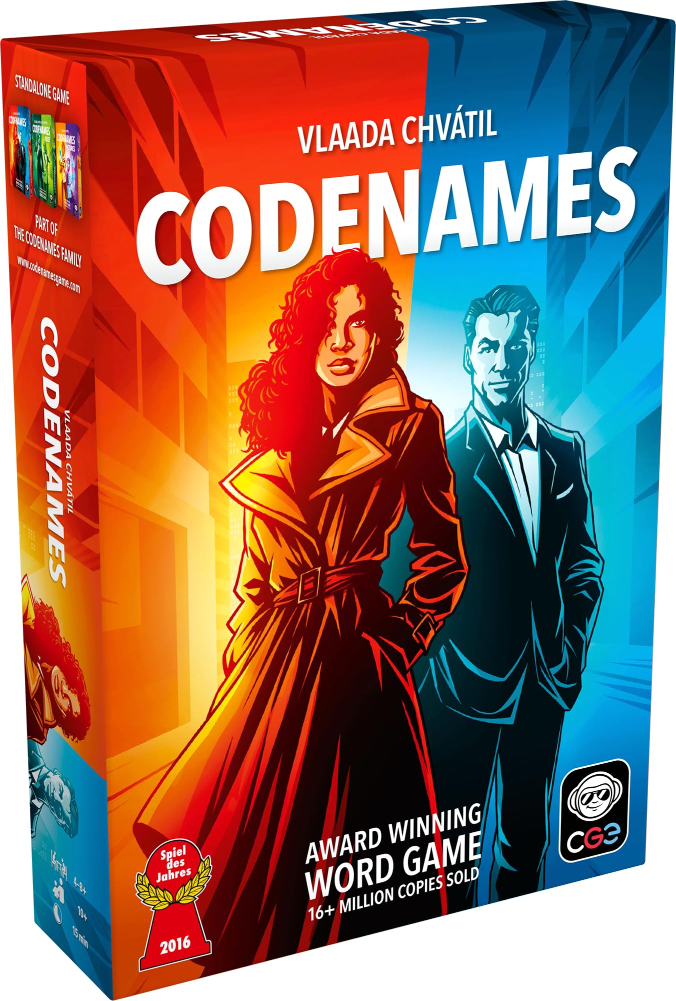 CGE Codenames Board Game (2nd Edition) – Secret Word Association Party Game for 4+ Players