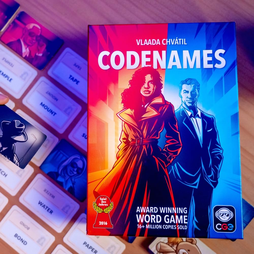 CGE Codenames Board Game (2nd Edition) – Secret Word Association Party Game for 4+ Players