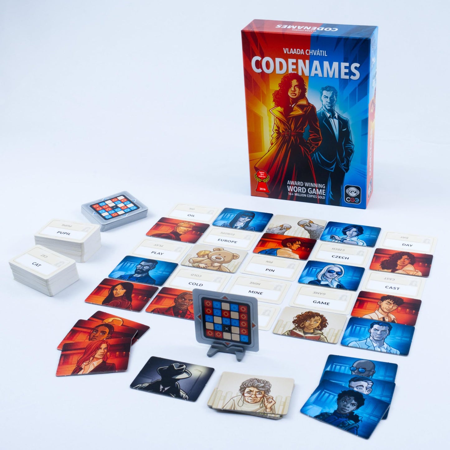CGE Codenames Board Game (2nd Edition) – Secret Word Association Party Game for 4+ Players
