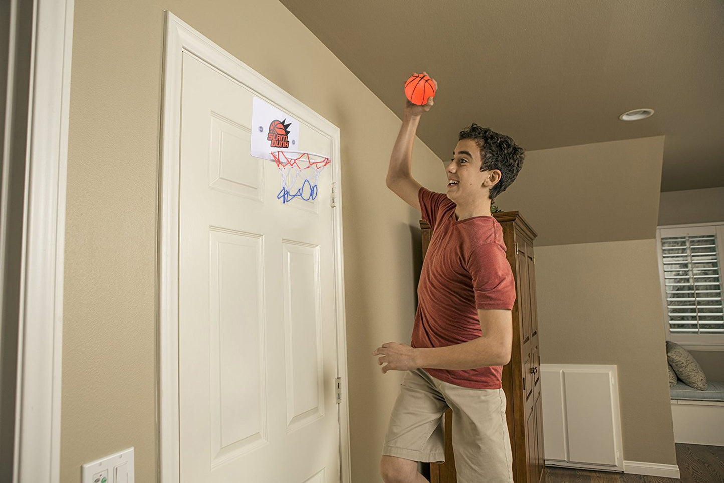 CGRTEUNIE Congerate Slam Dunk Mini Basketball Hoop — Over-the-Door Indoor Fun