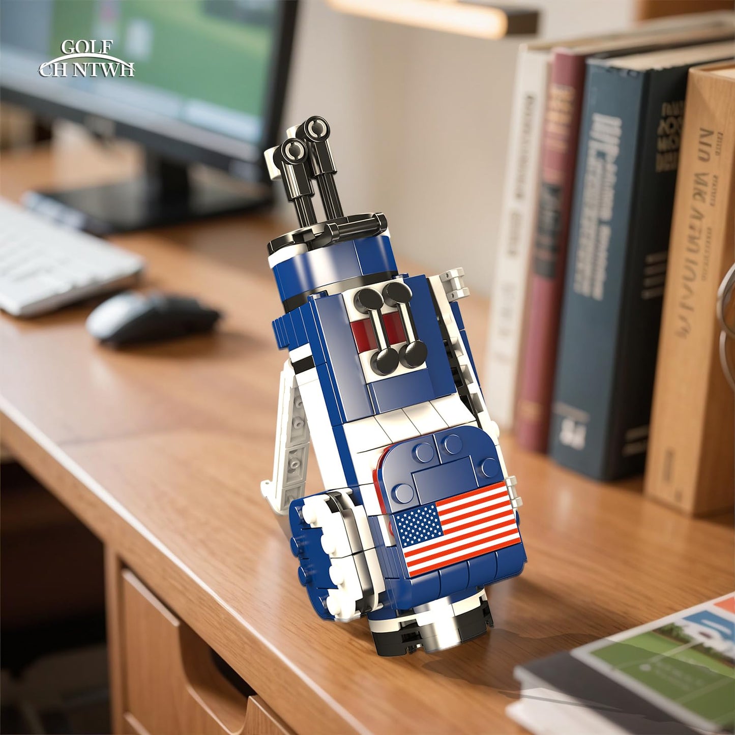 CH NTWH Golf Bag Toy Building Set - LEGO Compatible Golf Decor & Gift