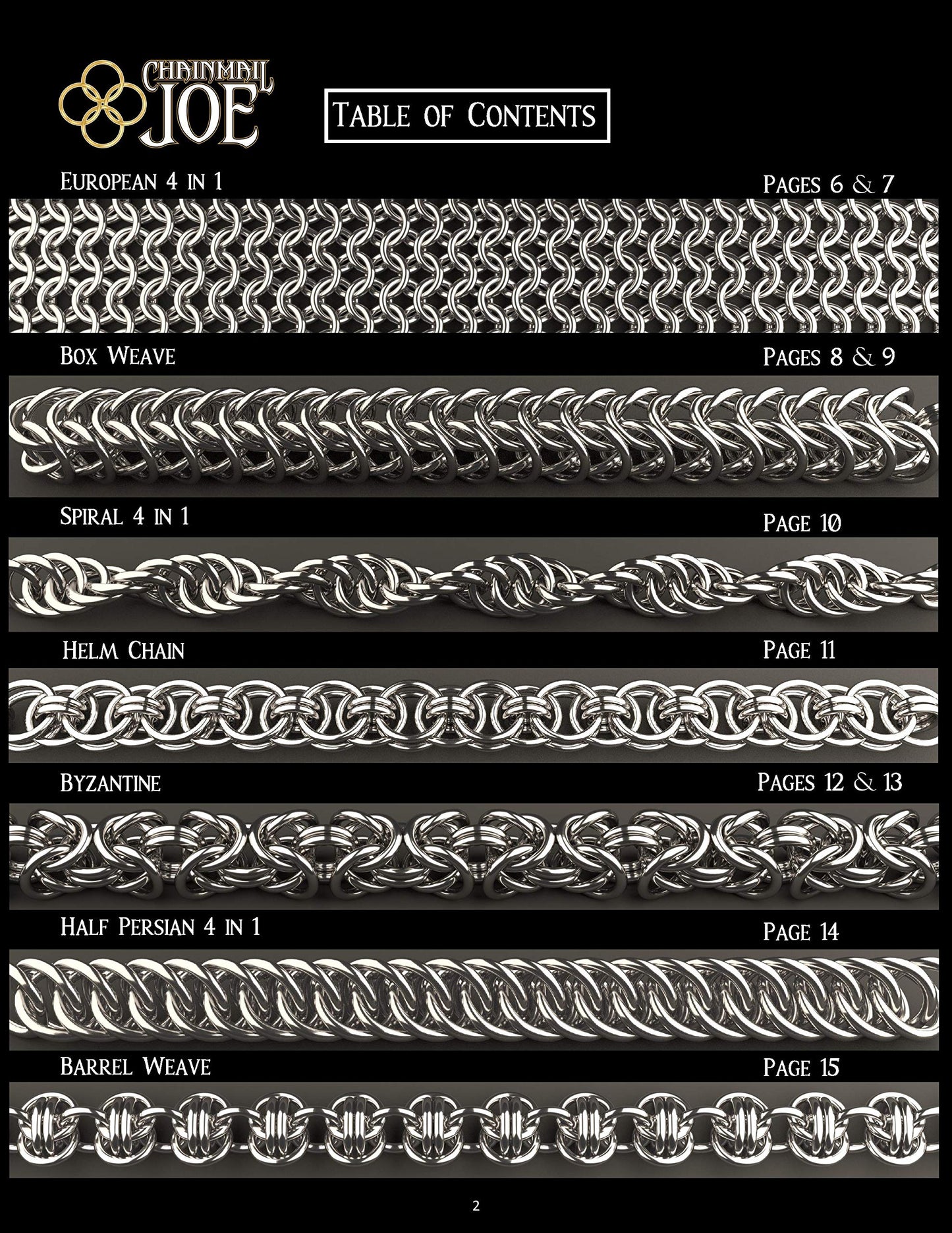 Chainmail Joe Complete Chainmail Kit – 23,000 Rings, 20 Weaves, Pliers & Tutorial Book