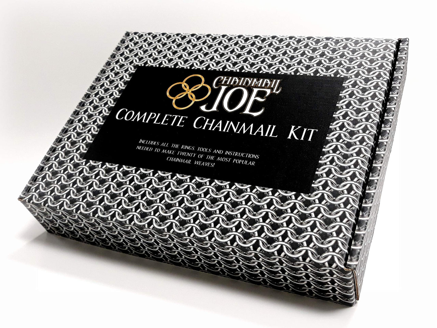 Chainmail Joe Complete Chainmail Kit – 23,000 Rings, 20 Weaves, Pliers & Tutorial Book