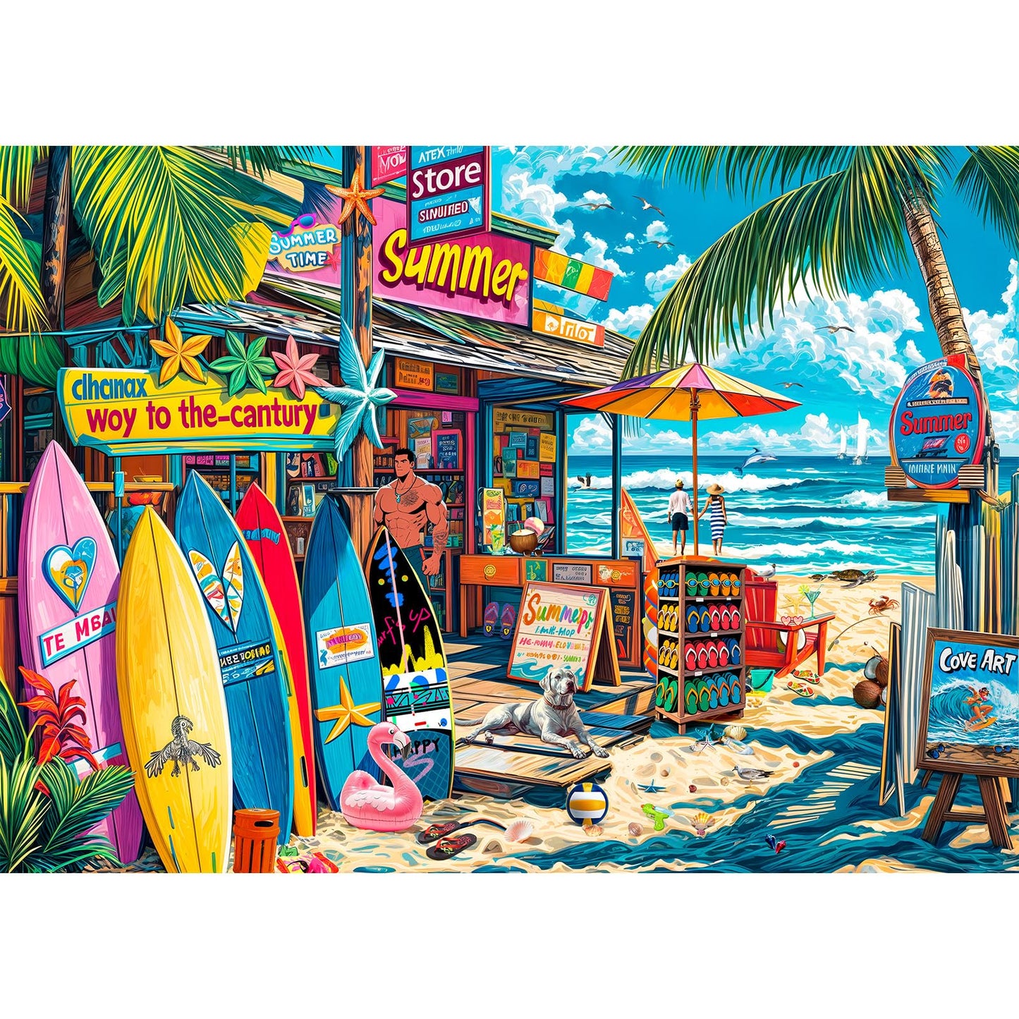 Chalzidar 1000-Piece Jigsaw Puzzle for Adults – Interlock Perfectly, Letter on Back, No Dust, Poster Included