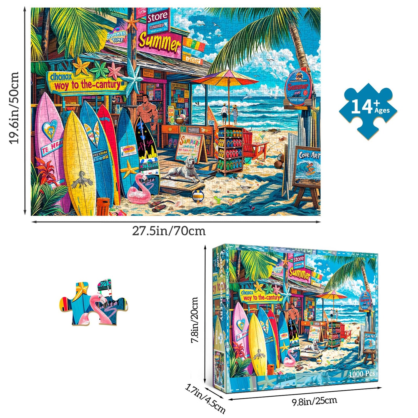 Chalzidar 1000-Piece Jigsaw Puzzle for Adults – Interlock Perfectly, Letter on Back, No Dust, Poster Included