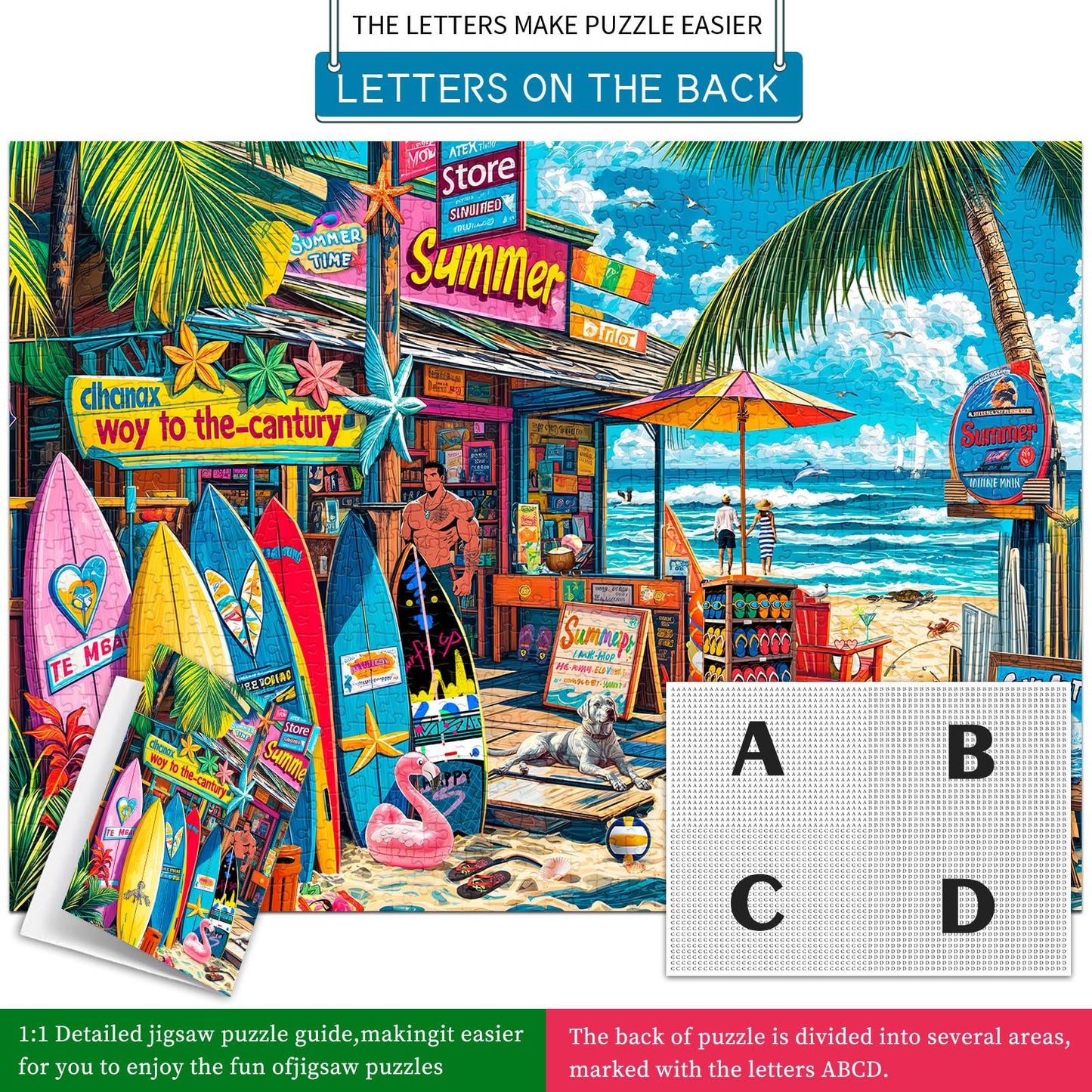 Chalzidar 1000-Piece Jigsaw Puzzle for Adults – Interlock Perfectly, Letter on Back, No Dust, Poster Included