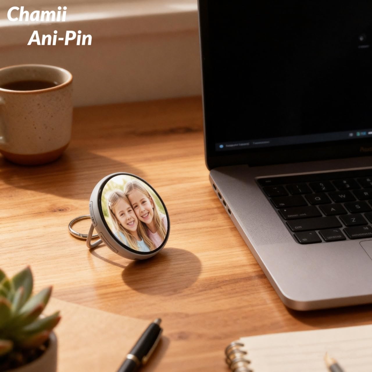 Chamii Ani-Pin: Digital Display Pin with LED Screen | Custom Anime Style Badge