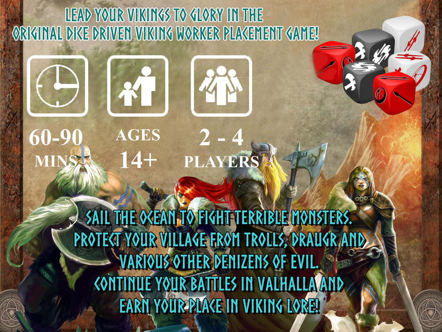 Grey Fox Games Champions of Midgard – Viking Strategy Game for 2–4 Players | 60–90 Minutes