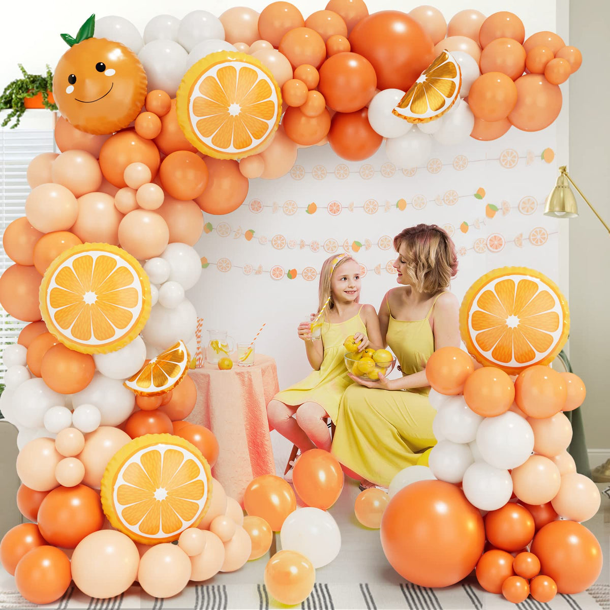 Chamrrille Little Cutie Balloon Arch Kit — 173PCS Orange Garland for Baby Shower