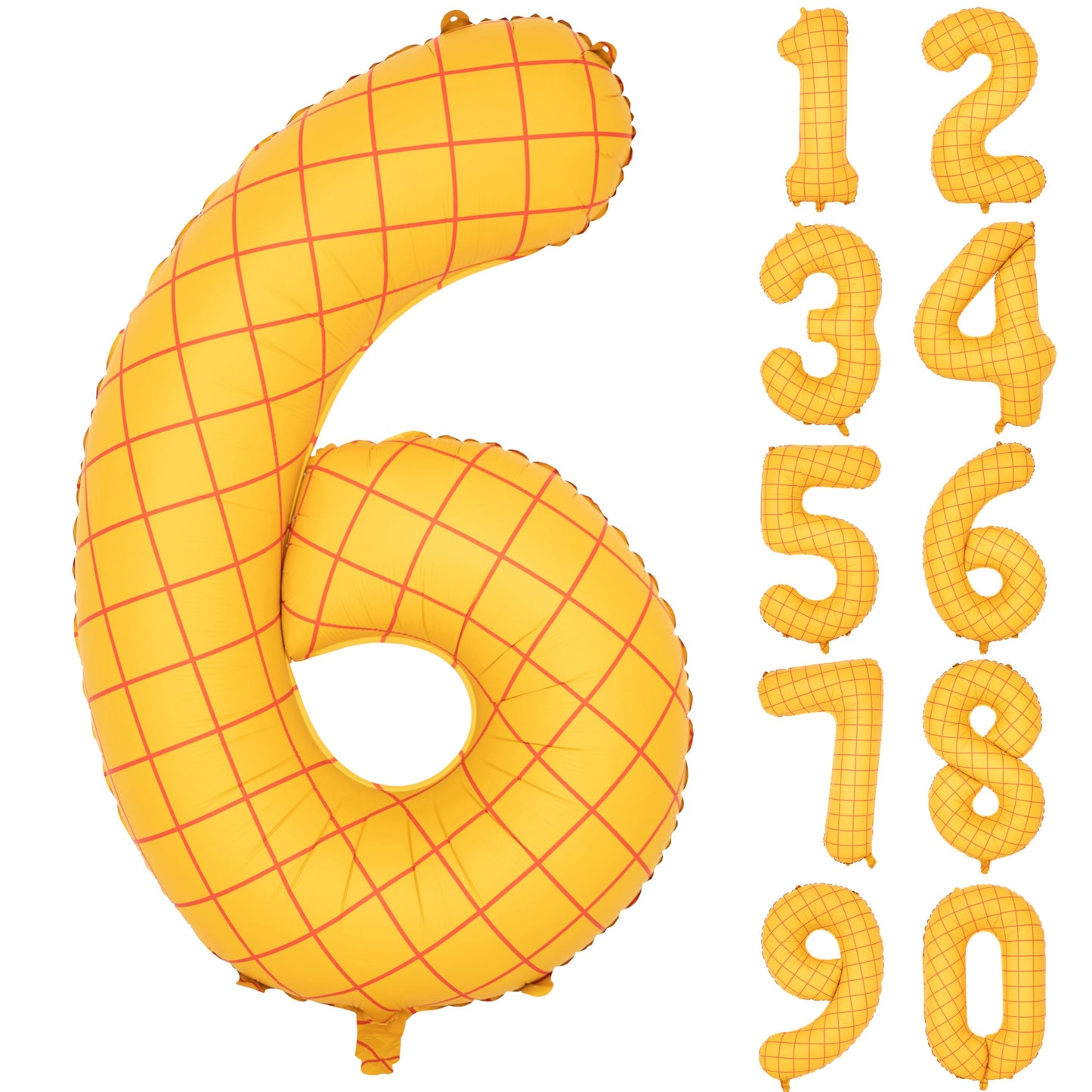 CHANGZHONG 40in Matte Yellow Number Balloon – Helium Foil Mylar Birthday Party Decor