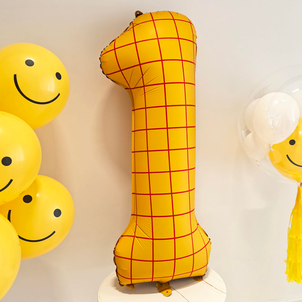 CHANGZHONG 40in Matte Yellow Number Balloon – Helium Foil Mylar Birthday Party Decor