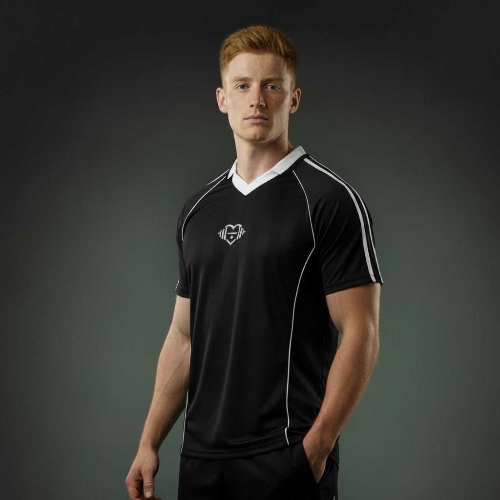 Shadow Stripe Collared Soccer Jersey