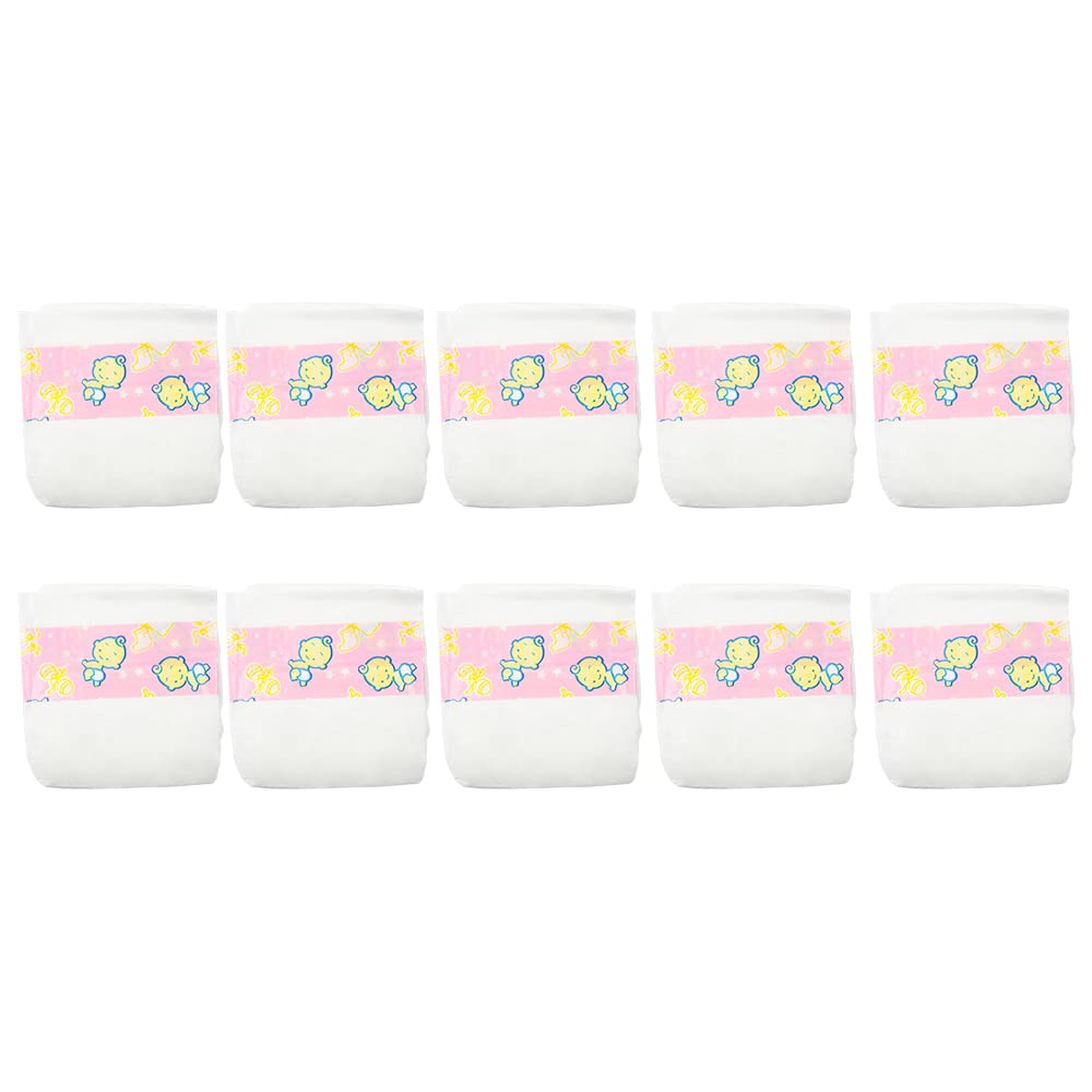 CHAREX Baby Doll Diapers Pack (10) – Reusable 18-22 Inch Doll Diapers for Reborn Dolls