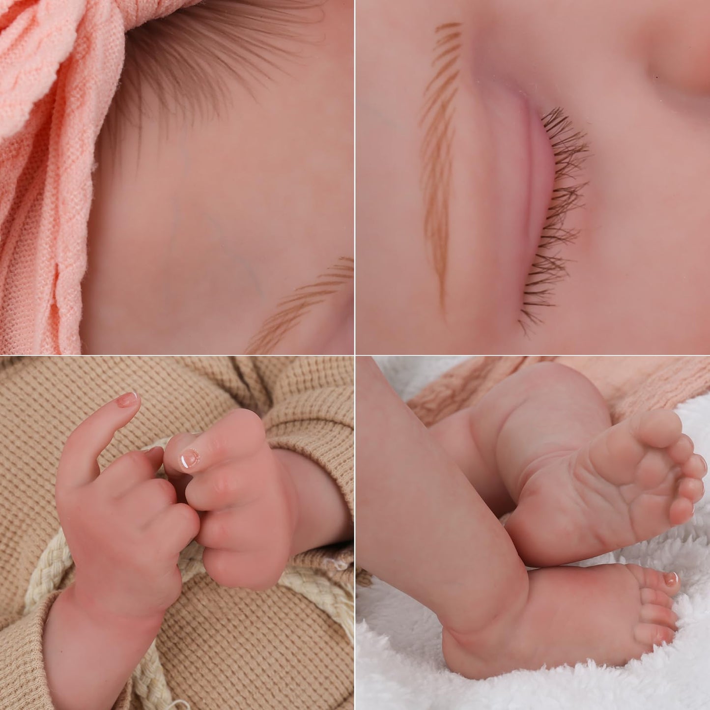 CHAREX Realistic Newborn Baby Dolls - 20 Inch Sleeping Soft Reborn Doll