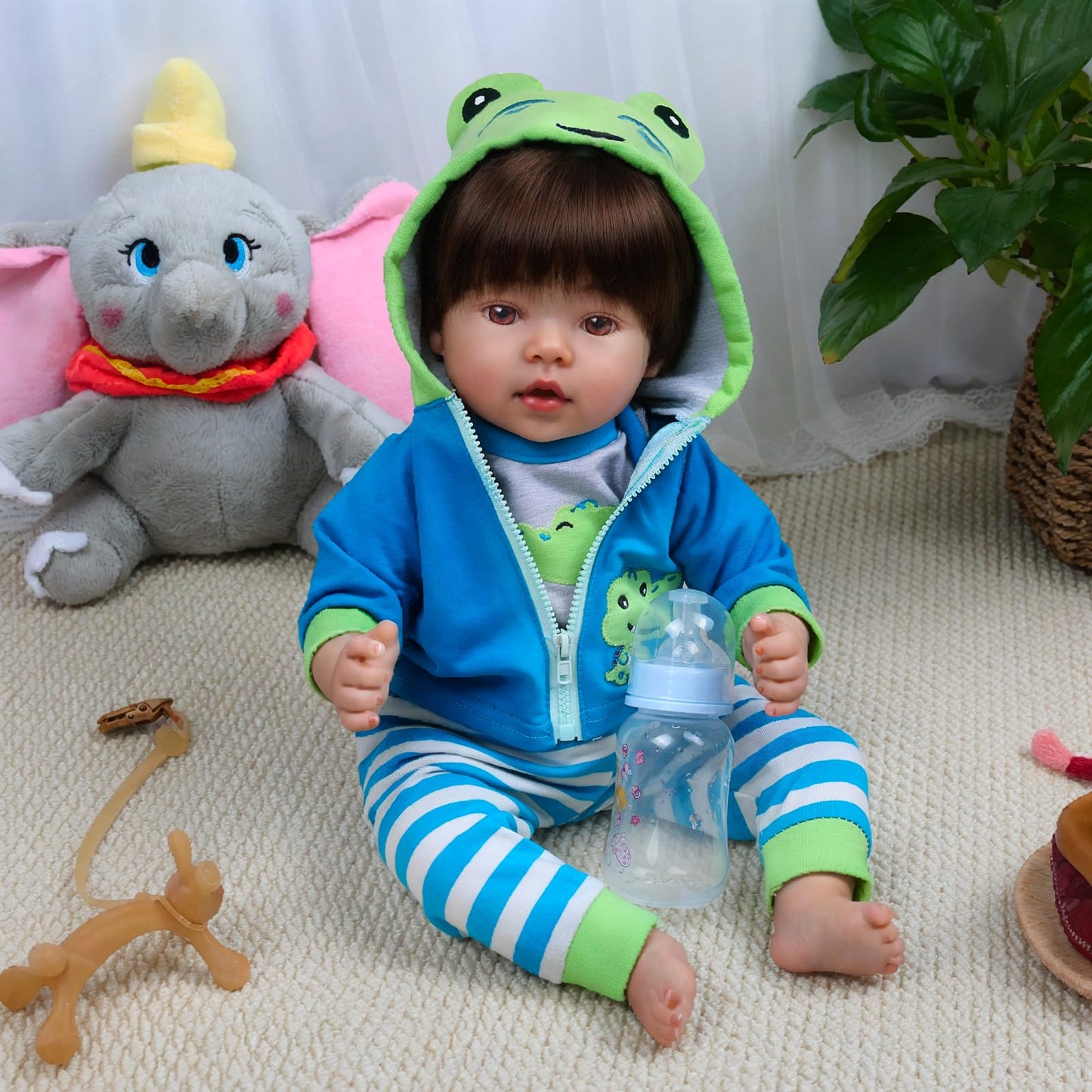 CHAREX Lifelike Reborn Baby Doll Boy — 18-Inch Soft Body Realistic Toddler Toy with Accessories