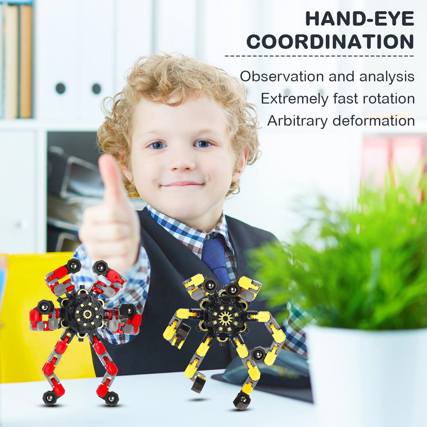 Charniol 20-Pc Transformable Fidget Spinner Set – Focus & Stress Relief