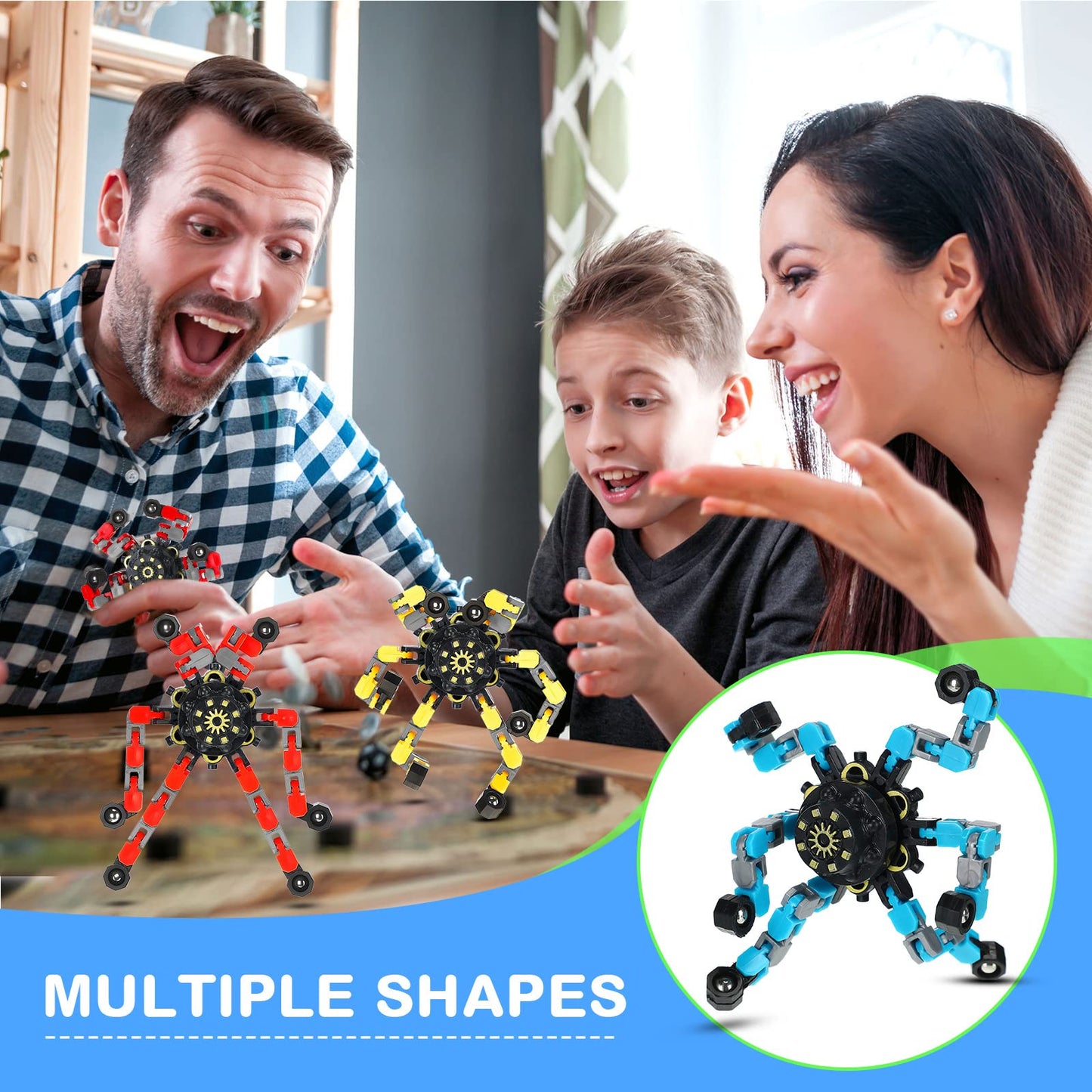 Charniol 20-Pc Transformable Fidget Spinner Set – Focus & Stress Relief