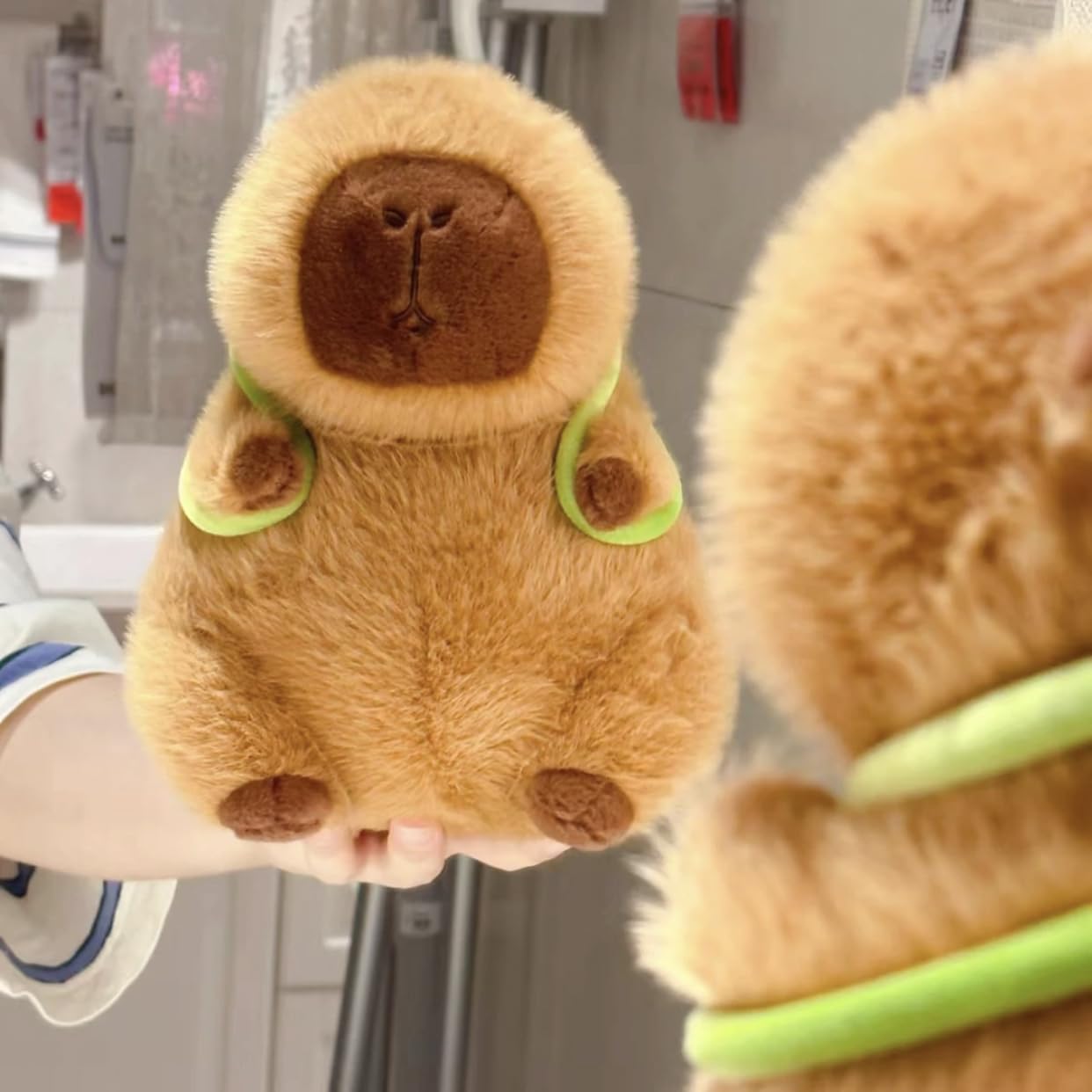 CHDBLOCK Capybara Plush Toy – 9 Inch with Turtle Backpack | Cute Capybara Stuffed Animal