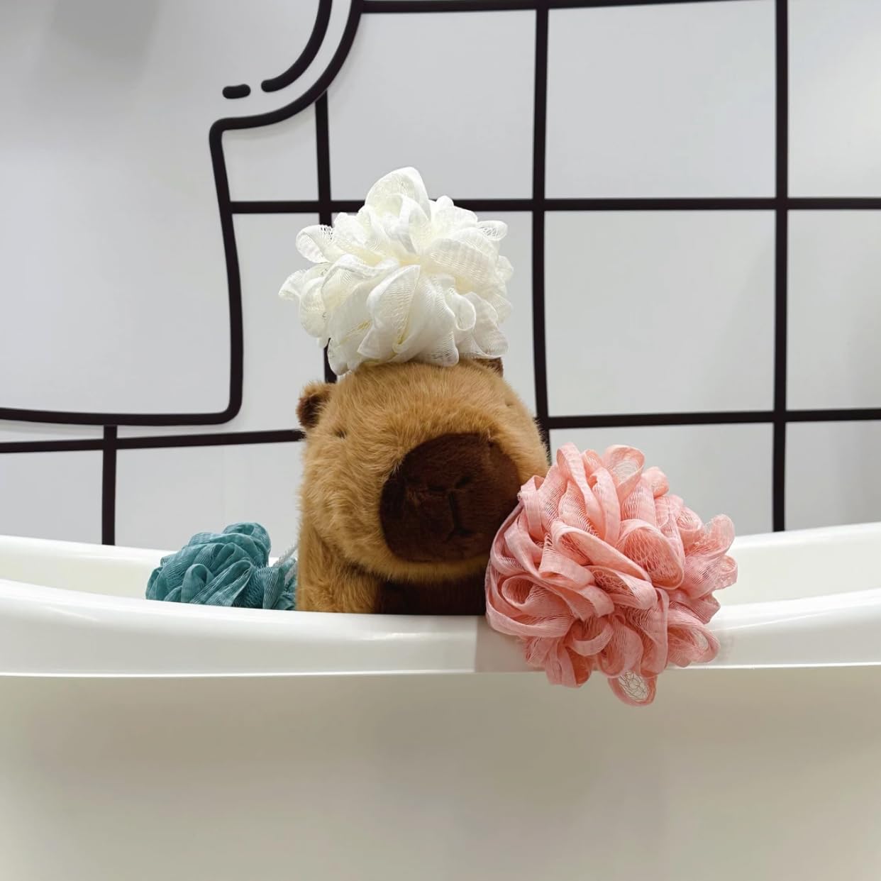 CHDBLOCK Capybara Plush Toy – 9 Inch with Turtle Backpack | Cute Capybara Stuffed Animal