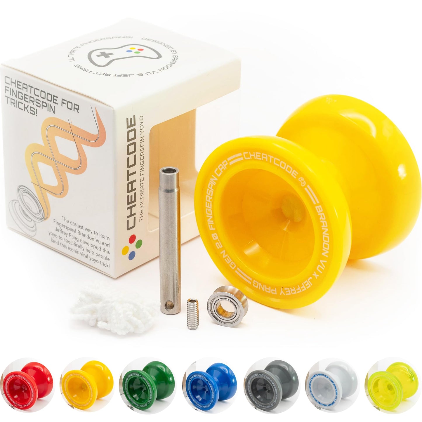 Cheatcode Yoyo by Brandon Vu | Master Fingerspin Tricks | Responsive & Unresponsive Yo-Yo Kit with Bearing