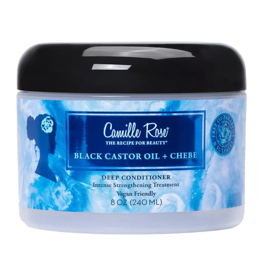Camille Rose Black Castor Oil + Chebe Deep Conditioner for Strengthening & Growth for All Hair Types 8 oz