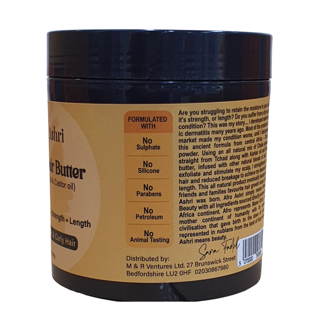 Afro Ashri Chebe Hair Butter for Strengthening & Growth of Natural & Textured Hair 225 g/7.94 oz