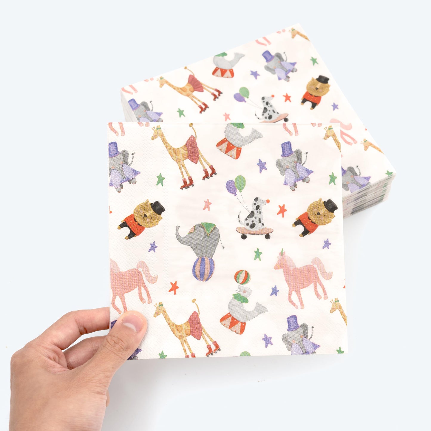 Cheerland Circus Napkins – 50 Pcs Disposable Circus Theme Party Napkins for Kids
