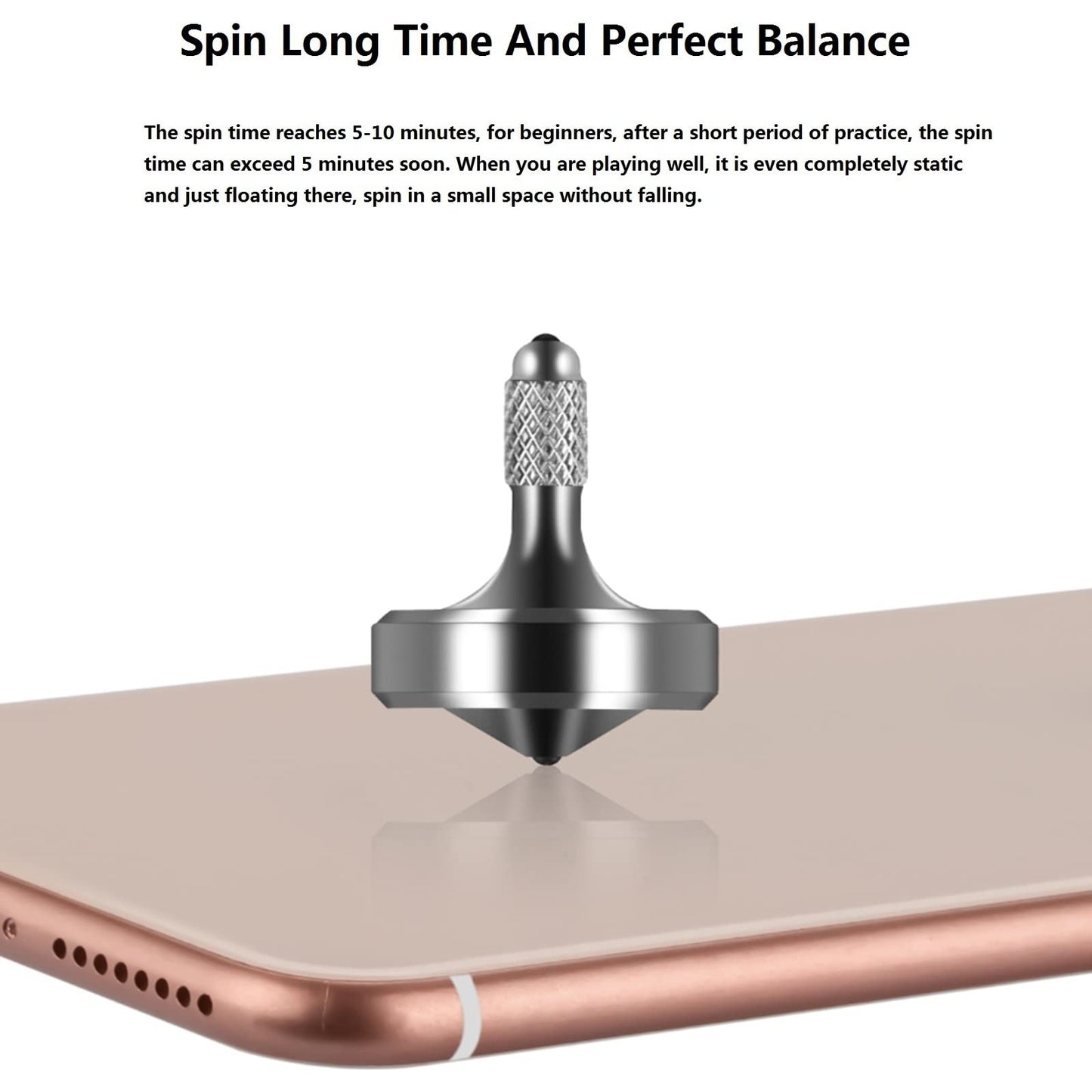 CHEETOP Exquisite Metal Spinning Top – 3-Piece Stainless Steel Fidget Toy, Precision Machined, Long Spin Time