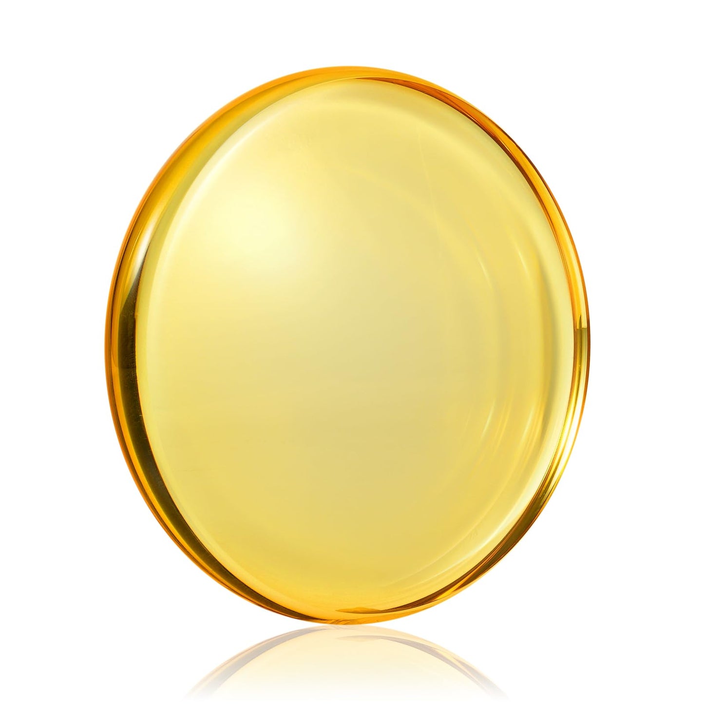 CHEETOP Optical Glass Spinning Top Base - Double Concave Crystal, 12cm Diameter, 14mm Thick