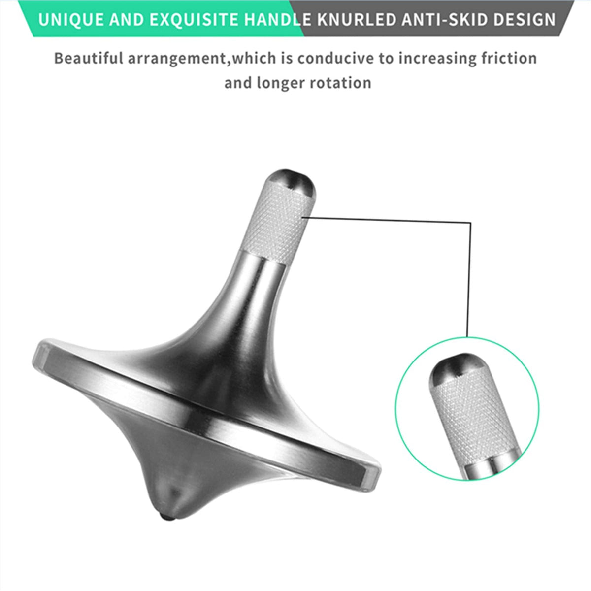 CHEETOP Stainless Steel Spinning Top — Premium Balance Desk Toy, 29mm Diameter