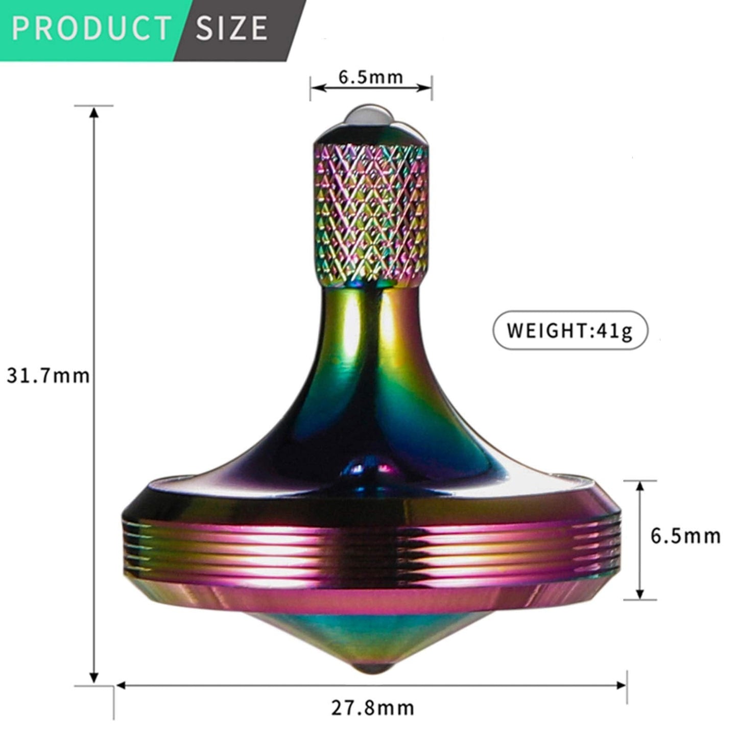 CHEETOP Precision Metal Spinning Top – Stainless Steel, Long-Lasting Spin Over 8 Minutes, Pocket EDC Toy