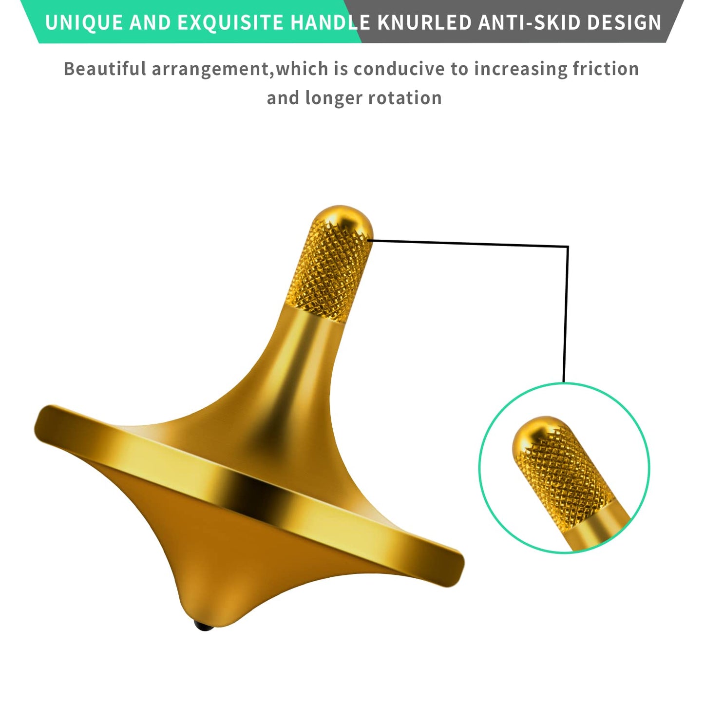 CHEETOP Stainless Steel Spinning Top – Bronze 3-Piece Set (Large, Medium, Small) for Long Spin Time