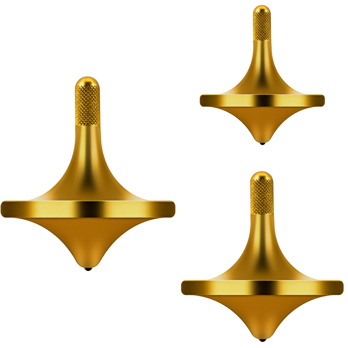 CHEETOP Stainless Steel Spinning Top – Bronze 3-Piece Set (Large, Medium, Small) for Long Spin Time