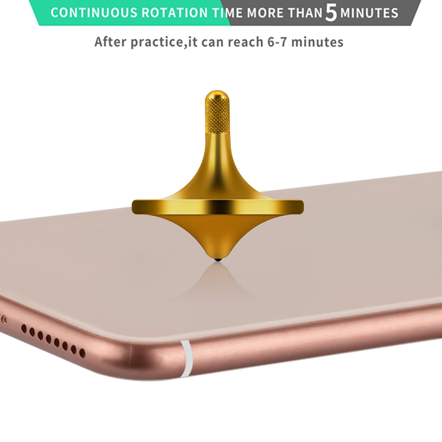 CHEETOP Stainless Steel Spinning Top – Bronze 3-Piece Set (Large, Medium, Small) for Long Spin Time